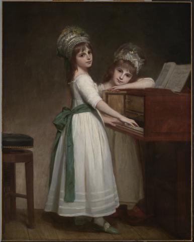 George Romney, Portrait of Maria and Catherine, the Daughters of Edward Thurlow, 1st Baron Thurlow, 1783