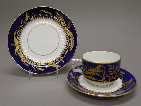 E. F. Bodley and Son, Cup, Saucer, and Plate, 1876