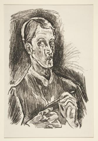 Oskar Kokoschka, Self-Portrait, from the portfolio "O Ewigkeit - Du Donnerwort (Bachkantate)" (O Eternity - You Thunderword), 1914