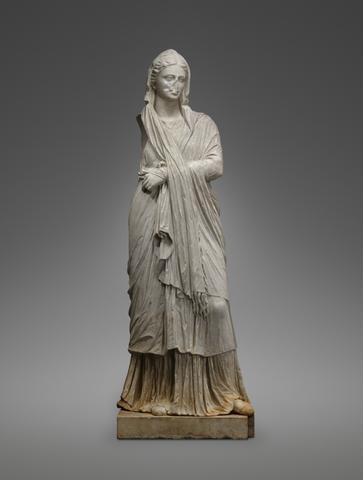 Unknown, Marble figure of a woman, 1st century B.C.–early 1st century A.D.