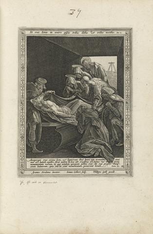 Jan Collaert II, The Entombment, pl. 18 from the series Passio, Mors, et Resurrectio, Dn. Nostri Iesu Christi (The Passion, Death, and Resurrection of Christ), 1580–87
