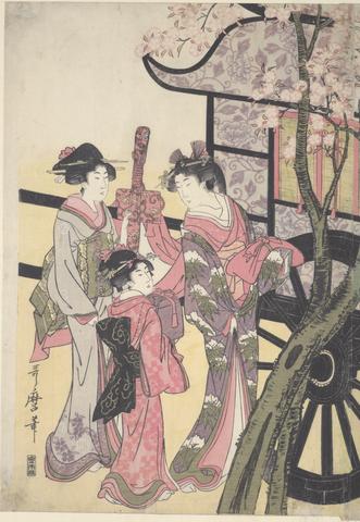 Kitagawa Utamaro, Aoi-Hime Calling Upon Rokujo-hime, about 1803