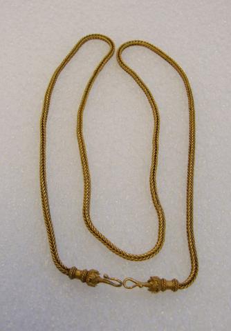 Unknown, Fine Braided Chain with Lotus Finials, 3rd to mid-7th century
