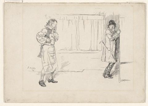 Edwin Austin Abbey, The Landlord and Tony Lumpkin (I), illustration for Oliver Goldsmith's She Stoops to Conquer, 1884