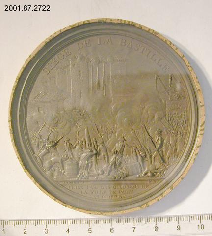 Paris, Uniface medal with scene of the siege of the Bastille, 1789, 1789