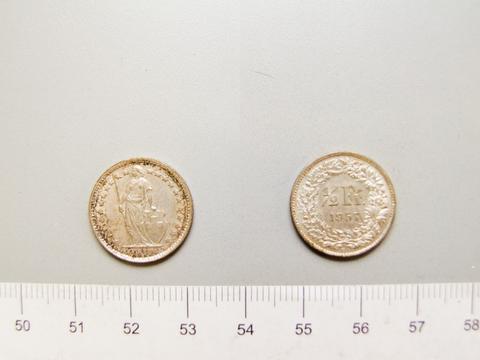 Bern, 1/2 Franc from Bern, 1957