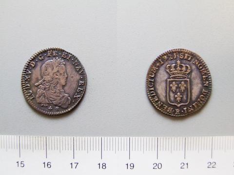 Louis XV, King of France, 1/10 Écu of Louis XV, King of France from Orléans, 1721