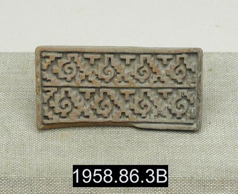 Unknown, Stamp with Stepped Fret and Shell Design, 1250–1521
