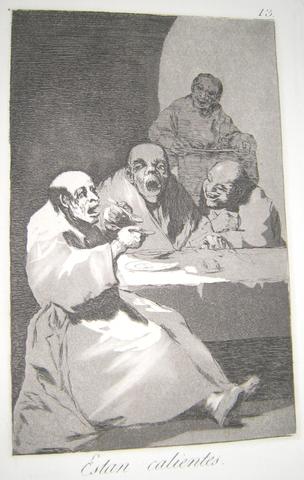 Francisco Goya, Estan calientes. (They Are Hot.), pl. 13 from the series Los caprichos, 1797–98 (edition of 1881–86)