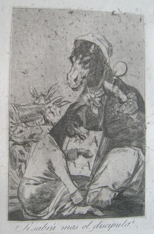 Francisco Goya, Si sabrá mas el discipulo? (Might Not the Pupil Know More?), pl. 37 from the series Los caprichos, 1797–98 (edition of 1881–86)