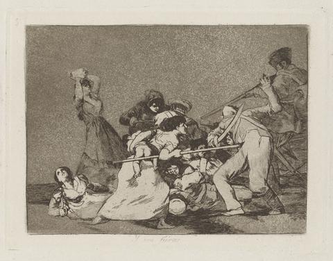 Francisco Goya, Y son fieras (And They Are Like Wild Beasts), pl. 5 from the series Los desastres de la guerra (The Disasters of War), 1810–1820, published 1863
