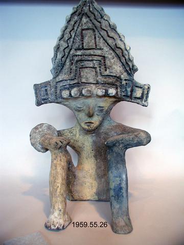 Unknown, Seated Figure with a Boxlike Headdress, n.d.