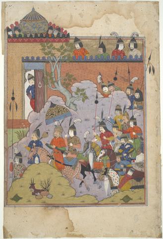 Unknown, Alexander the Great Marches toward Andalusia, from a Book of Kings (Shahnama) manuscript, late 16th century