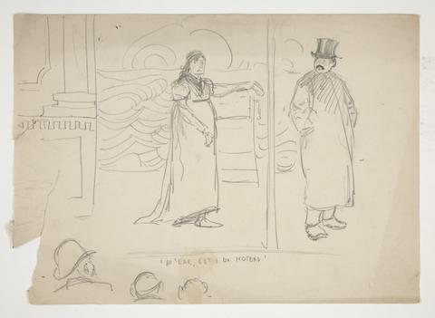 Edwin Austin Abbey, 'Hi 'Ear, But I do Hothead' - unidentified illustration, n.d.