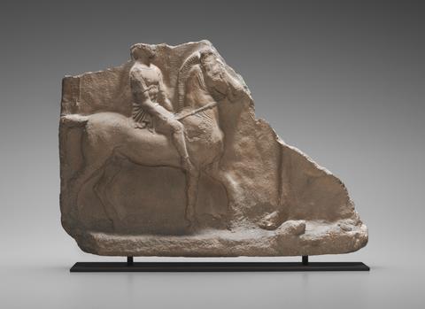 Unknown, Relief of a Horse and Rider, 5th century B.C.