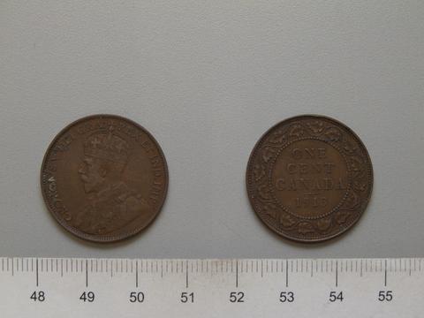 George V, King of Great Britain, 1 Cent from Ottawa with George V, King of Great Britain, 1913