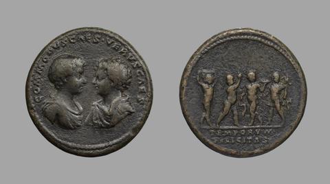 Commodus, Emperor of Rome, Medallion of Commodus and Annius Verus, A.D. 166–69