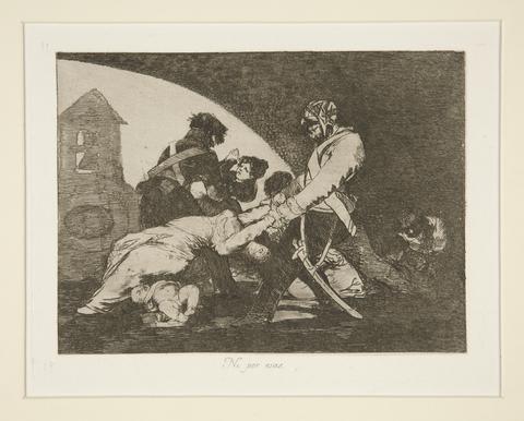 Francisco Goya, Ni por esas (Neither Do These), pl. 11 from Los desastres de la guerra (The Disasters of War), 1810–1820, published 1863
