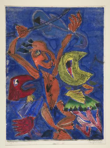 Rolf Nesch, St. Sebastian - Triptych, 1941