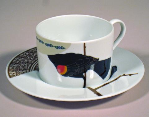 Jason Miller, Cup and Saucer, "Seconds" Pattern, one of four, designed 2006, introduced 2008