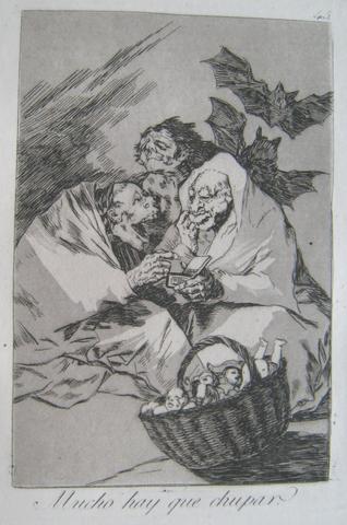 Francisco Goya, Mucho hay que chupar. (There Is Plenty To Suck.), pl. 45 from the series Los caprichos, 1797–98 (edition of 1881–86)