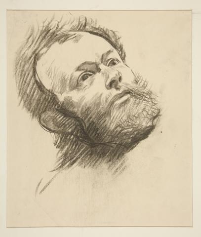 Edwin Austin Abbey, Study of head of bearded man for The Quest of the Holy Grail (series of fifteen paintings for the Boston Public Library, completed in 1901), n.d.