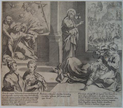 Pieter de Jode I, Plate 8, from the series Life and Miracles of Saint Catherine of Siena, 1597