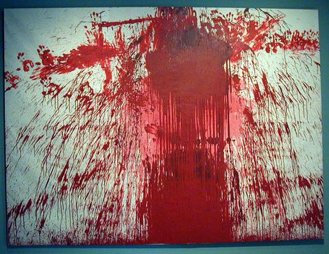 Hermann Nitsch, Untitled (Poured Picture), 1984