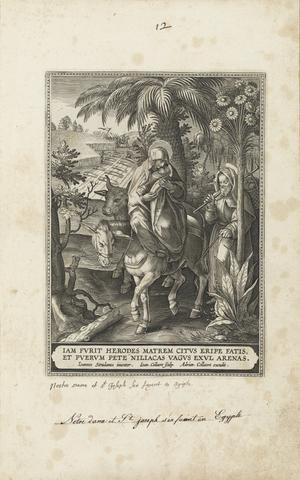 Adriaen Collaert, The Flight into Egypt, pl. 11 from the series Beatae intactae semper Virginis Mariae Vita (The Life of the Virgin), ca. 1589