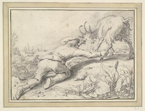 Jacob Gerritsz Cuyp, Boy catching a goat, n.d.