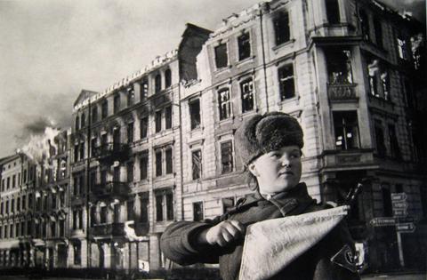 Dmitri Baltermants, Soviet Policewoman Directing Traffic, Berlin, from The Great Patriotic War, Vol. II, 1945, printed 2003