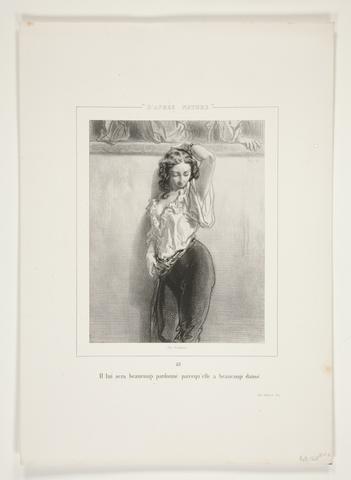 Paul Gavarni, Il lui sera beaucoup pardonne, parce qu'elle aura beaucoup danse., 1858