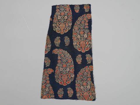 Unknown, Textile Fragment with Paisley Flowers, 19th century