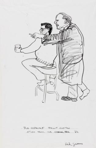 Red Grooms, Budd Hopkins and Philip Guston (Study for Cedar Bar), 1986