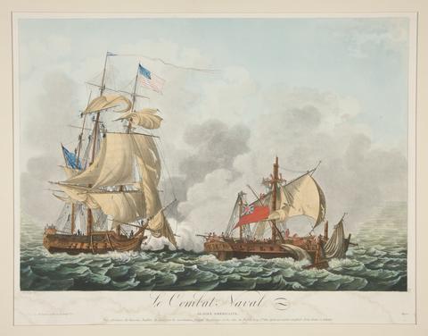 J. Coquerel, Le Combat Naval Constitution (first state), ca. 1813