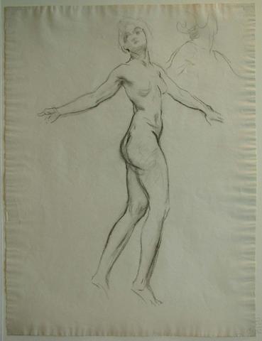 John Singer Sargent, Study of one of the Muses (left foreground) for Apollo and the Muses, mural, Rotunda, Museum of Fine Arts, Boston, ca. 1917–21