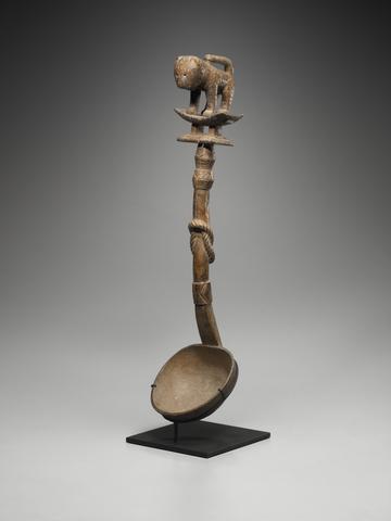 Spoon with Finial in the Form of a Leopard on a Stool, late 19th–early 20th century
