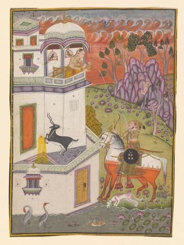 Rajasthani School, Scene from a Ragamala, 1800–1850