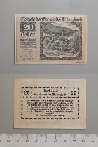 Altlengbach, 20 Heller from Altlengbach, Notgeld, 1920