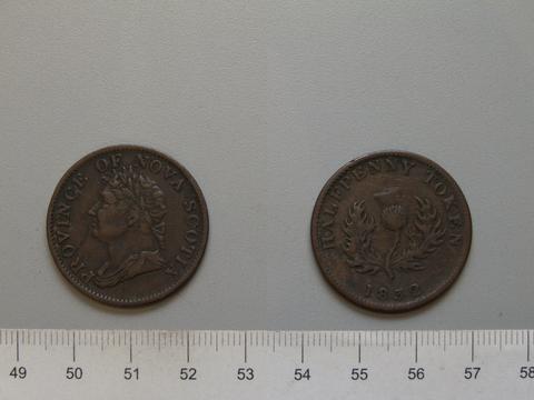 George IV, King of Great Britain, Halfpenny from Birmingham with George IV, King of Great Britain, 1832