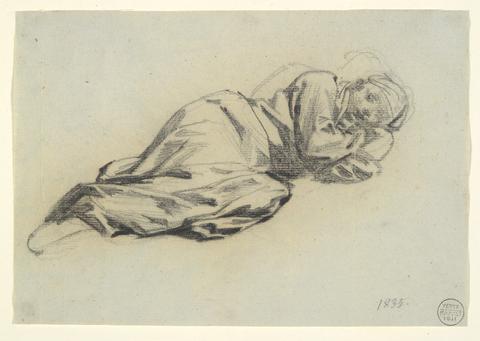 Denis-Auguste-Marie Raffet, Reclining Figure, ca. 1835