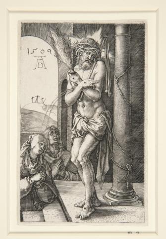 Albrecht Dürer, The Man of Sorrows Standing by the Column, title page from The Engraved Passion, 1509