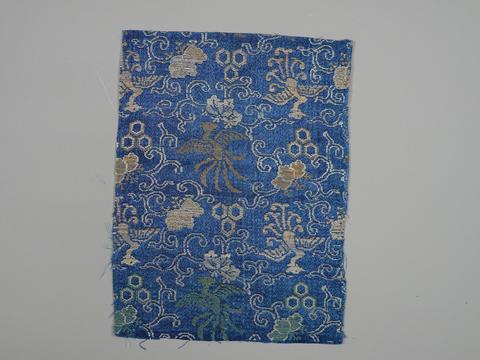 Unknown, Textile Fragment with Phoenixes and Paulownia Leaves, 1615–1868