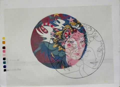 Michaele Vollbracht, Draft of a holiday plate, 1992