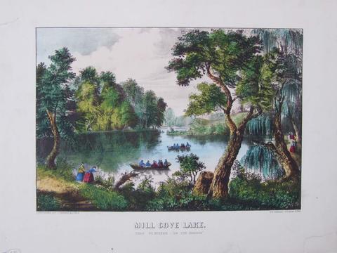 Currier & Ives, Mill Cove Lake/Near Po Keepsie - "On the Hudson", ca.1856–1907
