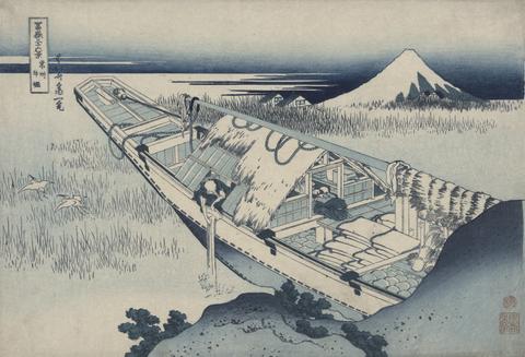 Katsushika Hokusai, Ushibori in Hitachi Province, from the series Thirty-six Views of Mount Fuji, ca. 1831