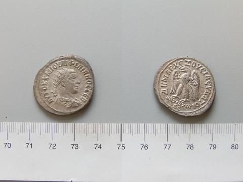 Philip II, Emperor of Rome, Tetradrachm of Philip II; Philip I, Emperior of Rome from Antioch, A.D. 249