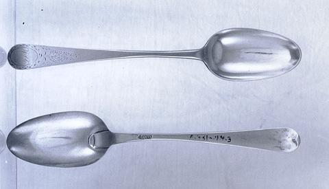 Myer Myers, Pair of Dessert Spoons, 1790–1800