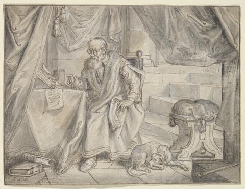 Adriaen van de Venne, Study for "The Man with Glasses Speaks", ca. 1654