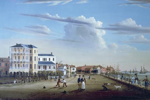 Samuel Barnard, View along the East Battery, Charleston, 1831